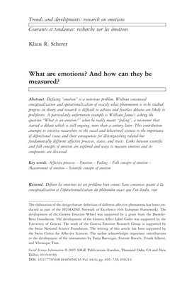 What Are Emotions? and How Can They Be Measured?