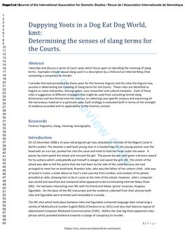 Determining the Senses of Slang Terms for the Courts