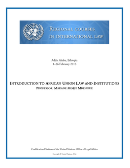 Constitutive Act of the African Union, 2000 5