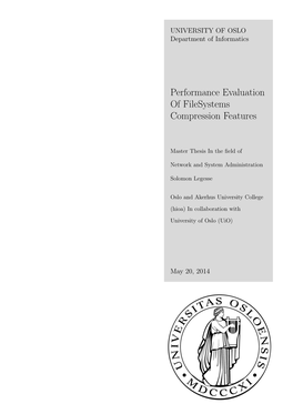 Performance Evaluation of Filesystems Compression Features