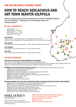 How to Reach Serlachius and Art Town Mänttä-Vilppula