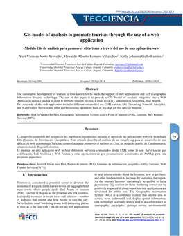 Gis Model of Analysis to Promote Tourism Through the Use of a Web Application