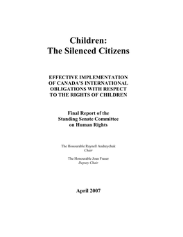 Children: the Silenced Citizens