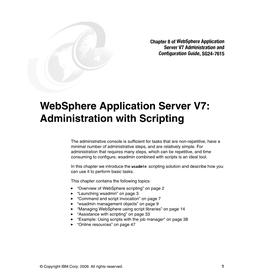 Websphere Application Server V7: Administration with Scripting