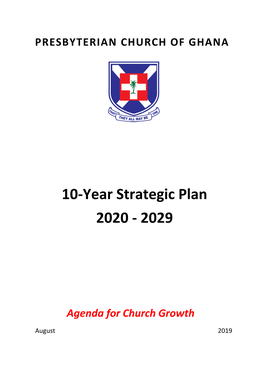 10-Year Strategic Plan 2020 - 2029