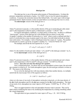 Ideal Gas Law