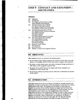 Conflict and Expansion : South India