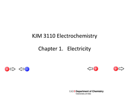 KJM 3110 Electrochemistry Chapter 1. Electricity