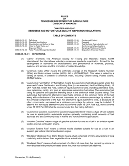 Kerosene and Motor Fuels Quality Inspection Regulations