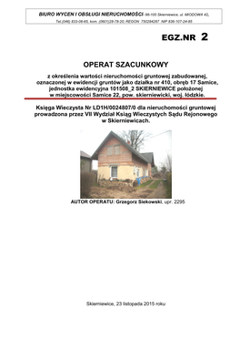 Operat Szacunkowy