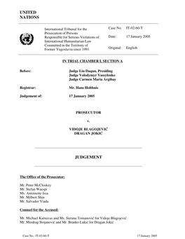 United Nations Judgement