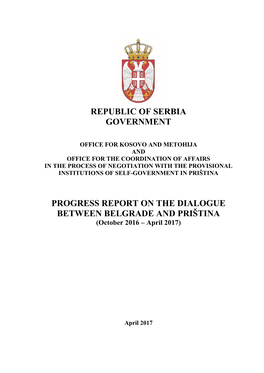 Republic of Serbia Government Progress