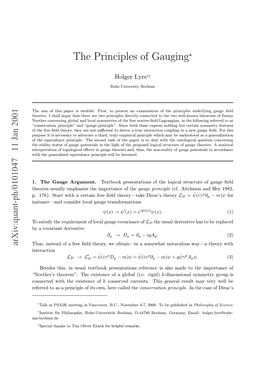 The Principles of Gauging 2