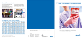 A Guide to Safe Handling of Chemotherapy Drugs