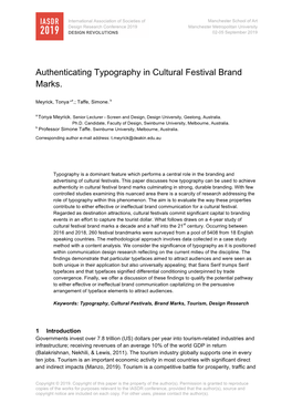 Authenticating Typography in Cultural Festival Brand Marks