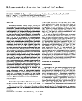 Holocene Evolution of an Estuarine Coast and Tidal Wetlands