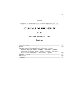 Journals of the Senate