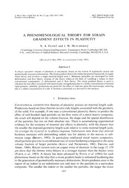 A Phenomenological Theory for Strain Gradient Effects in Plasticity