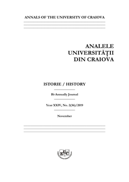 Analele Universităţii Din Craiova