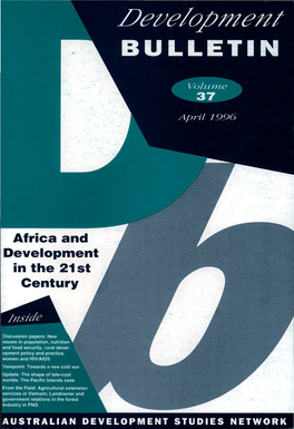 Africa and Development in the 21St Century David Dorward 4