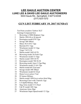 Printable Gun List