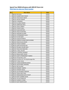 To View Our Store Locator Spend Your RM50 Epenjana with MR