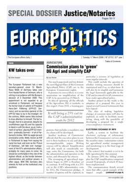 Special Dossier Justice/Notaries Pages 10-11 Europolitics