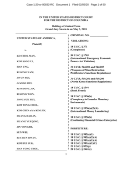 Case 1:20-Cr-00032-RC Document 1 Filed 02/05/20 Page 1 of 50