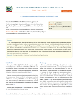 A Comprehensive Review of Flemingia Strobilifera (LAM.)