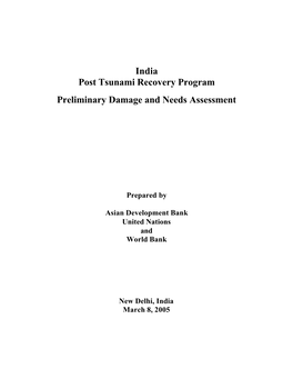 India Tsunami 2005 Preliminary Damage and Needs Assessment.Pdf