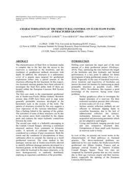 Characterisation of the Structural Control on Fluid Flow Paths in Fractured Granites