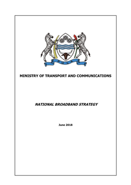 National Broadband Strategy