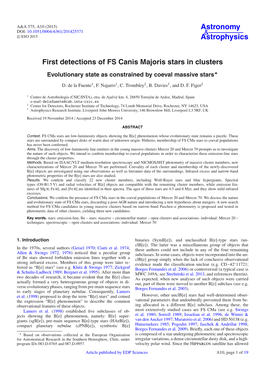 First Detections of FS Canis Majoris Stars in Clusters Evolutionary State As Constrained by Coeval Massive Stars