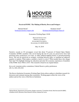 Perceived FOMC: the Making of Hawks, Doves and Swingers