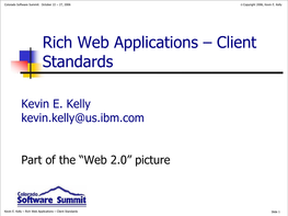 Rich Web Applications – Client Standards