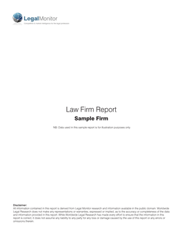 Law Firm Report Sample Firm