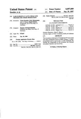 United States Patent (19) 11 Patent Number: 4,697,009 Deschler Et Al