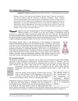 The Mathematics of Easter