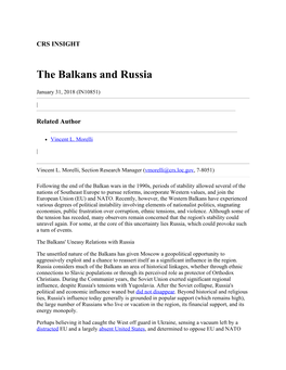 The Balkans and Russia