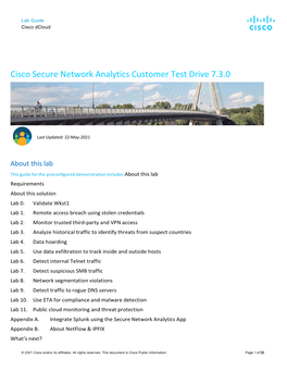 Secure Network Analytics Test Drive Lab Guide