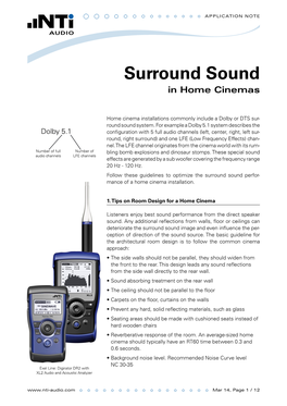 Surround Sound in Home Cinemas