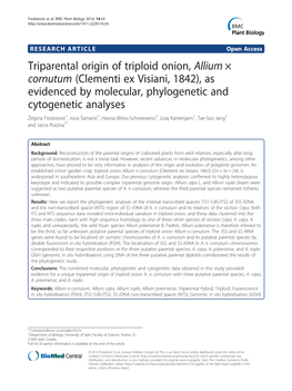 Triparental Origin of Triploid Onion, Allium