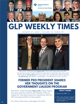 Glp Weekly Times a U G U S T 2 7 , 2 0 2 1 | V O L U M E 1 5 , I S S U E 2 9