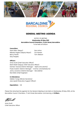 General Meeting Agenda