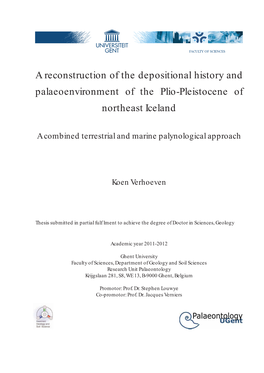 A Reconstruction of the Depositional History and Palaeoenvironment of the Plio-Pleistocene of Northeast Iceland