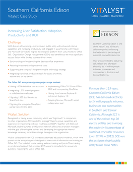 Southern California Edison Vitalyst Case Study