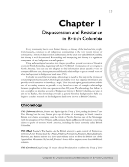 Dispossession and Resistance in British Columbia