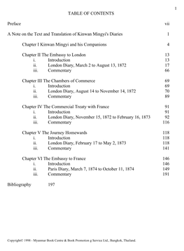 TABLE of CONTENTS Preface Vii a Note on the Text and Translation Of