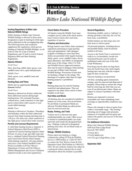 Hunting Regulations at Bitter Lake National Wildlife Refuge Public