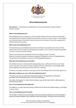 Chromoblastomycosis